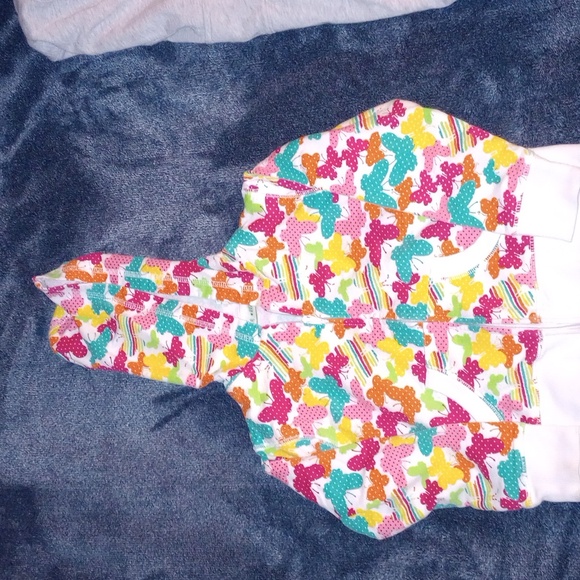 EUC 2 Piece Little Girls Zip-up Hoodie Lot Size 4T Butterflies - Picture 2 of 8